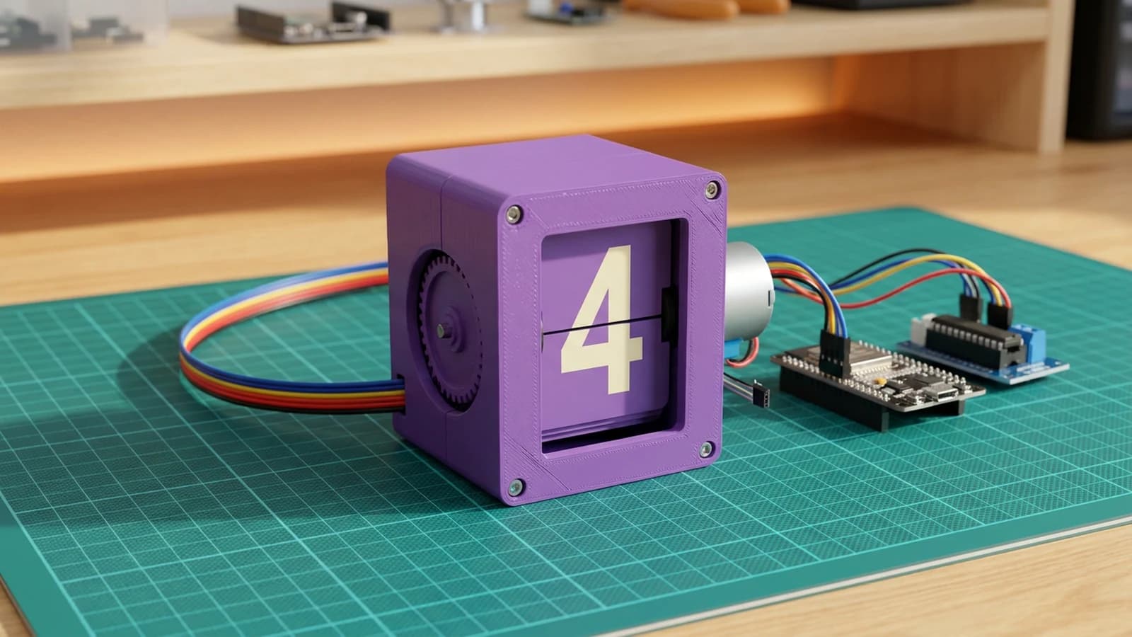 How to Build a Split-Flap Clock Digit with ESP32