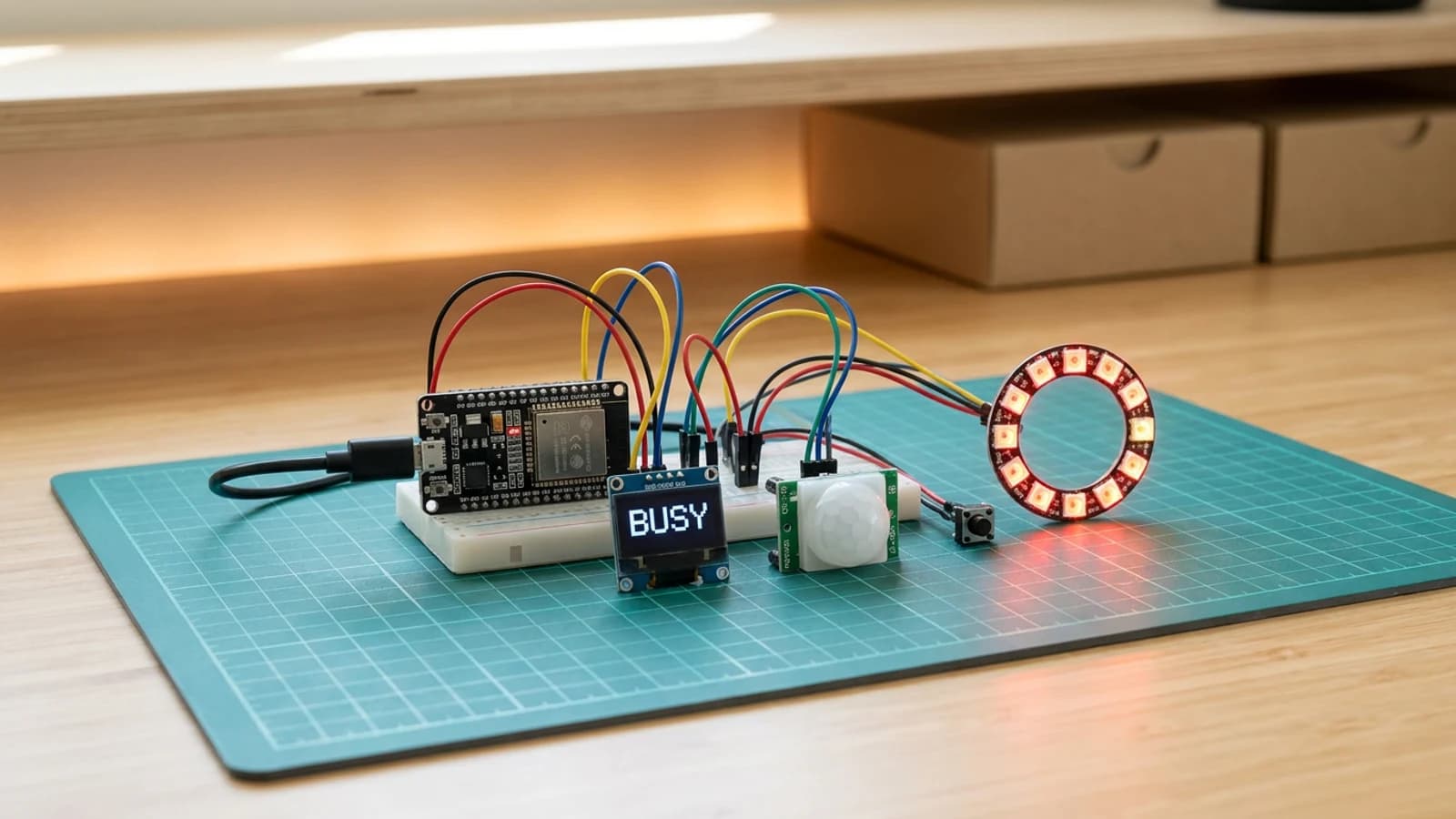 How to Build an ESP32 Desk Presence Busy Light