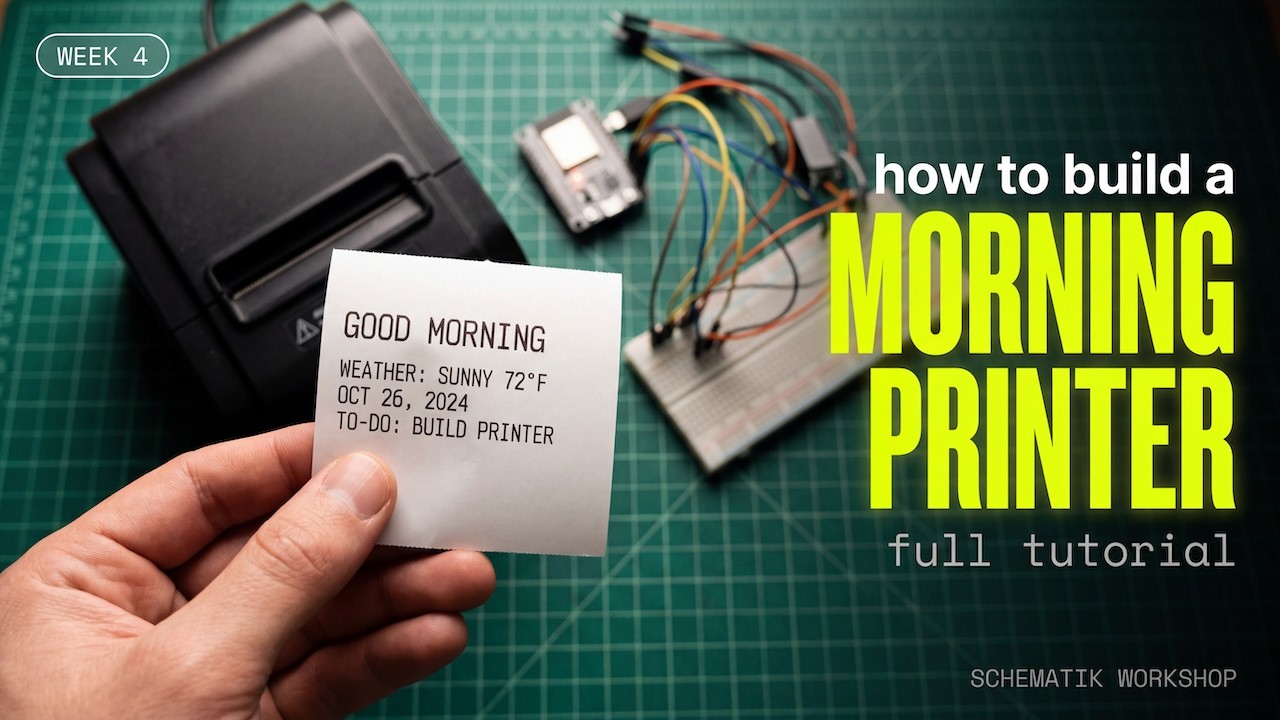 Creator tutorial thumbnail showing the morning printer